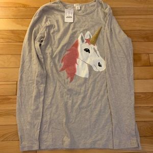 ❄️ Girl’s Sparkly Unicorn Long Sleeve